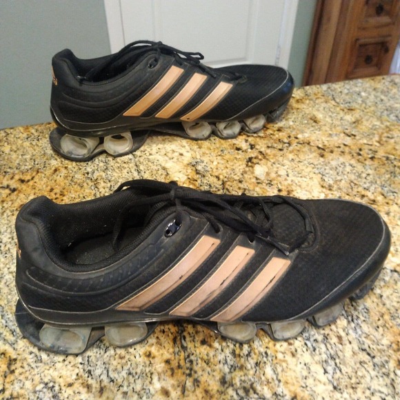 RARE COLORWAY AND MODEL ADIDAS BOUNCE BLACK/GOLD SHOES MEN\'S SIZE US 13 main image 8